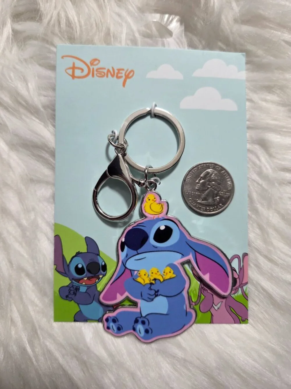 Disney Stitch with Chicks Keychain